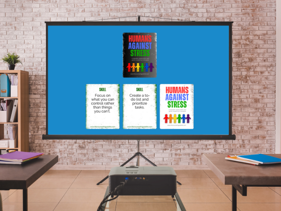 Humans Against Stress is a popular game for teen clients and works great online or in-person